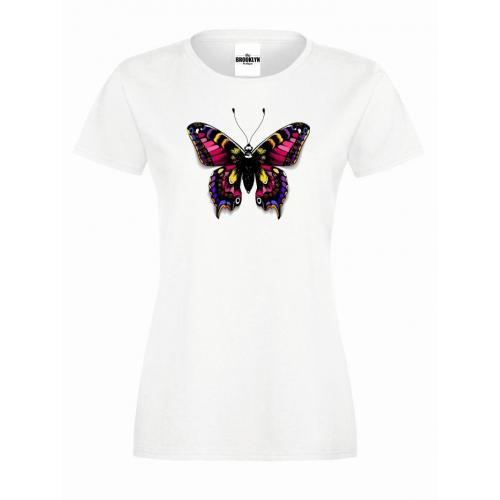 T-shirt lady slim DTG  mysterious butterfly