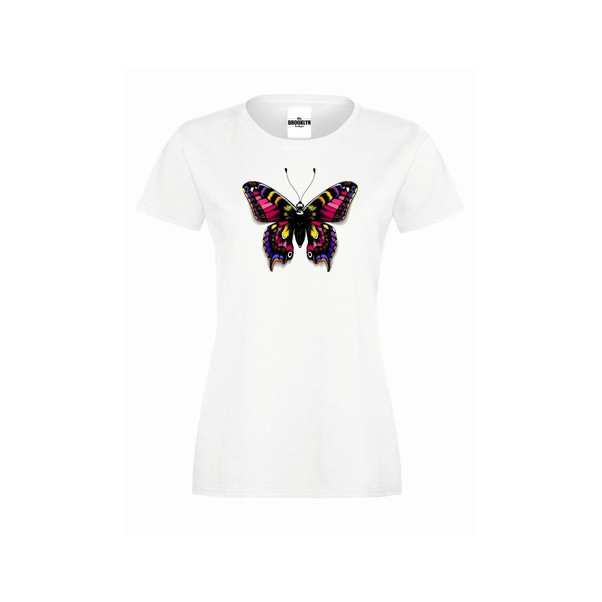 T-shirt lady slim DTG  mysterious butterfly
