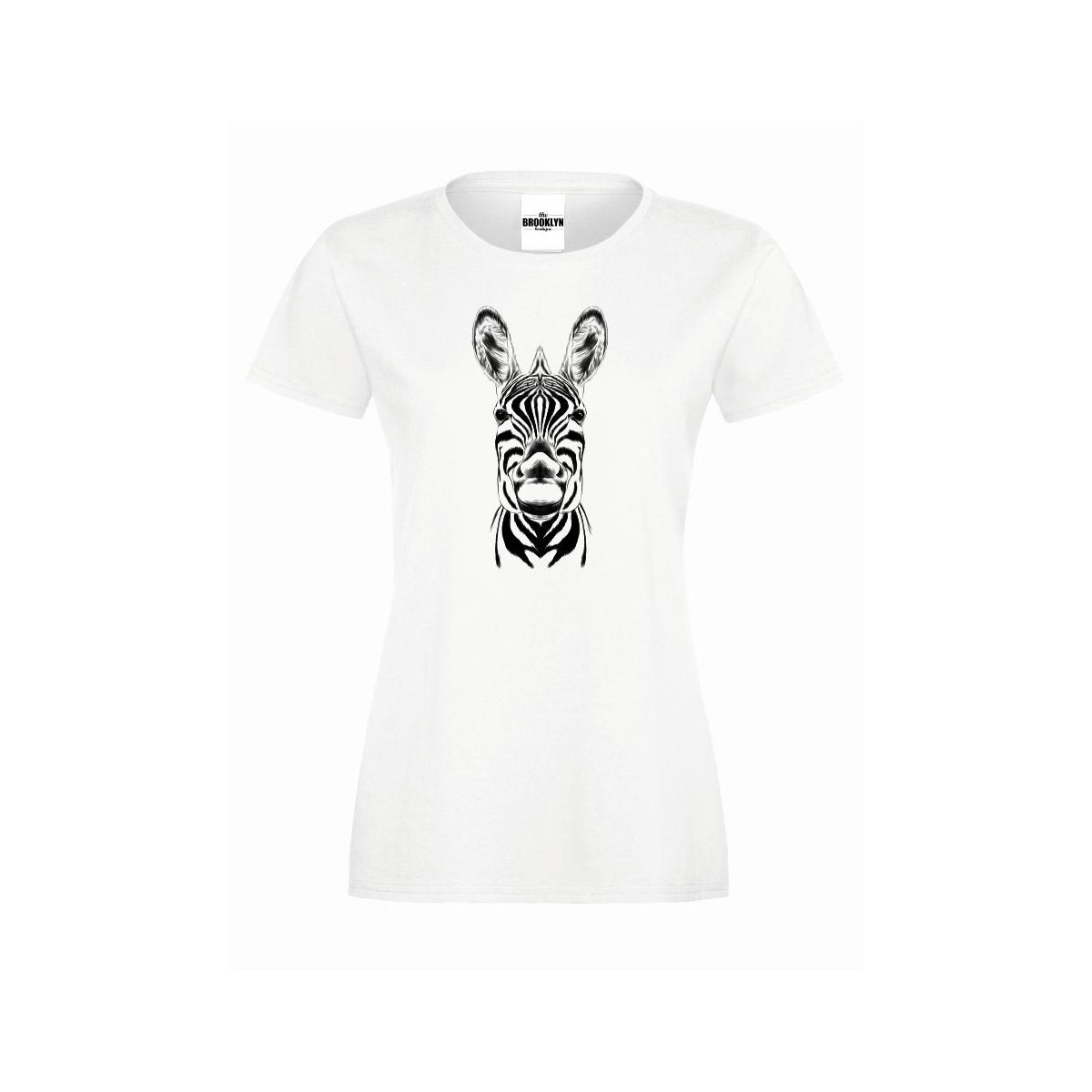 T-shirt lady slim DTG  zebra