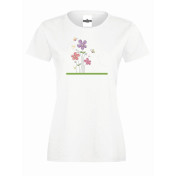 T-shirt lady slim DTG kwiatuszki