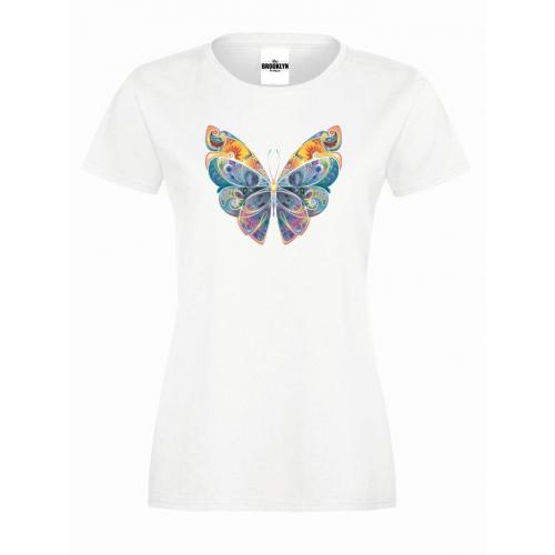T-shirt lady slim DTG fairytale butterfly