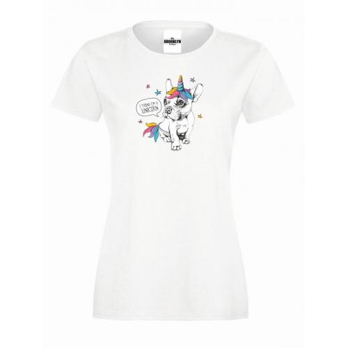 T-shirt lady slim DTG I think I'm a unicorn