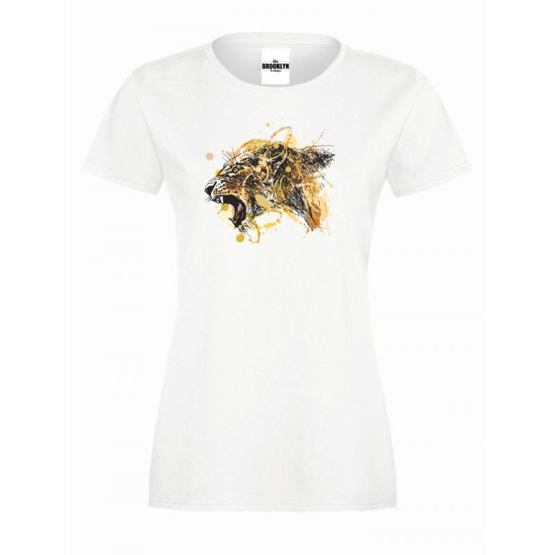 T-shirt lady slim DTG tiger
