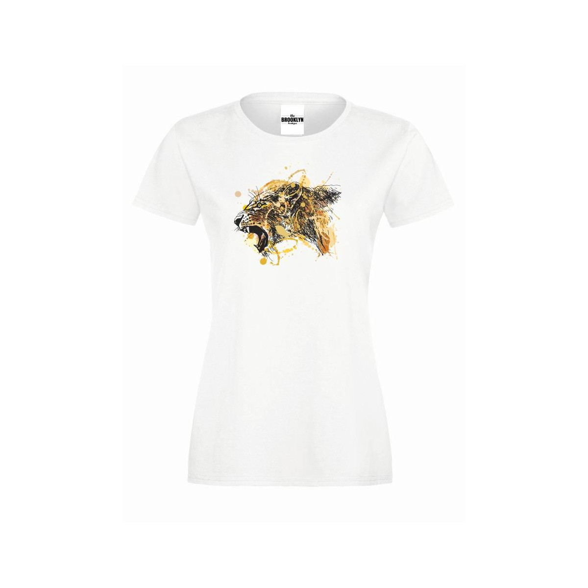 T-shirt lady slim DTG tiger