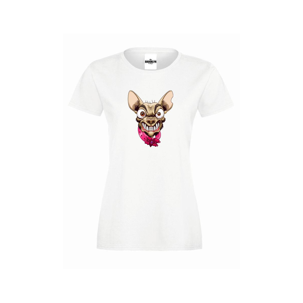 T-shirt lady slim DTG angry dog