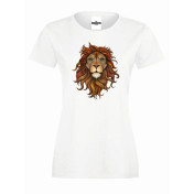 T-shirt lady slim DTG lion