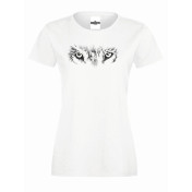 T-shirt lady slim DTG wolf eyes