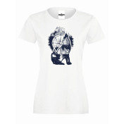 T-shirt lady slim DTG wolf