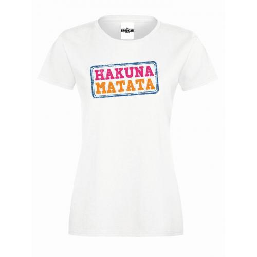 T-shirt lady slim DTG hakuna matata