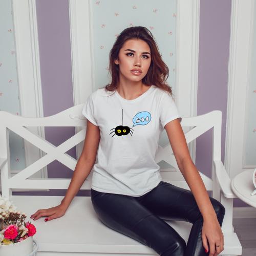 T-shirt lady slim DTG pig pink