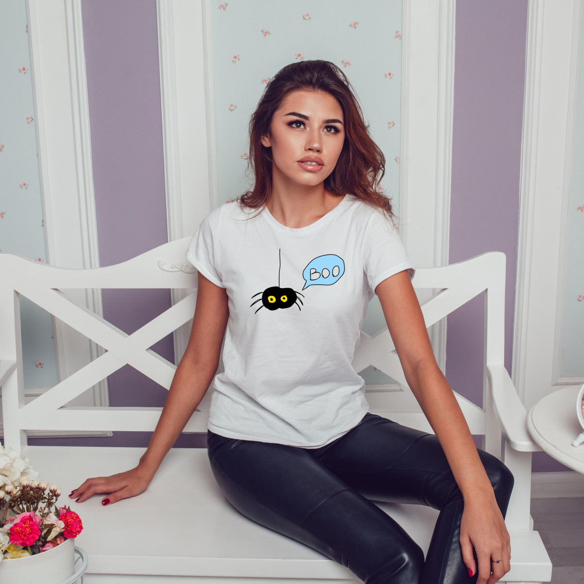 T-shirt lady slim DTG pig pink