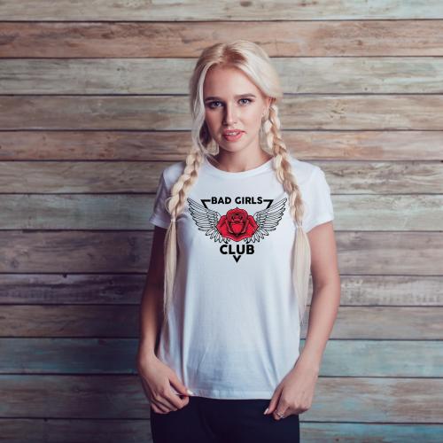 T-shirt lady slim DTG bad girls club hands