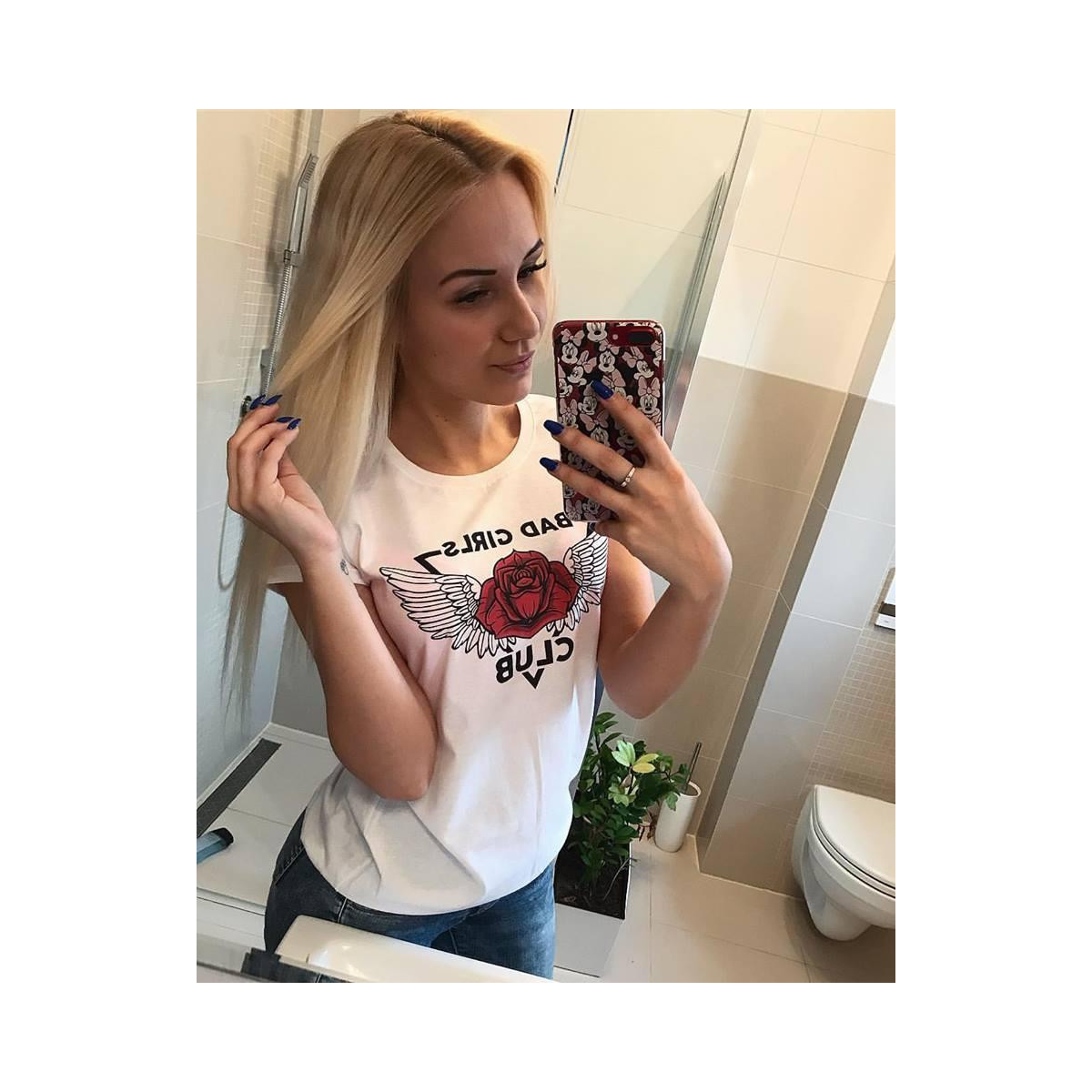 T-shirt lady slim DTG bad girls club hands