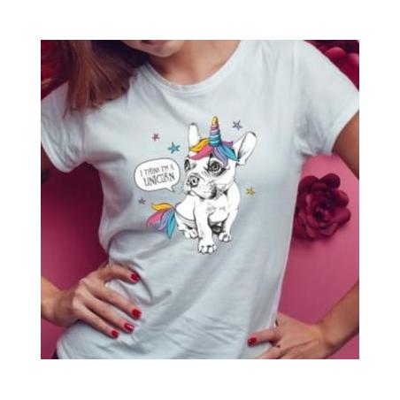 T-shirt lady slim DTG I think I'm a unicorn