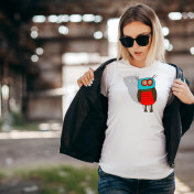 T-shirt lady slim DTG cactus