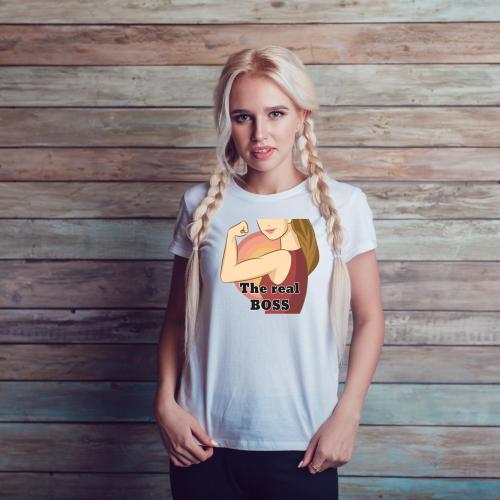 T-shirt lady slim DTG kocia mama