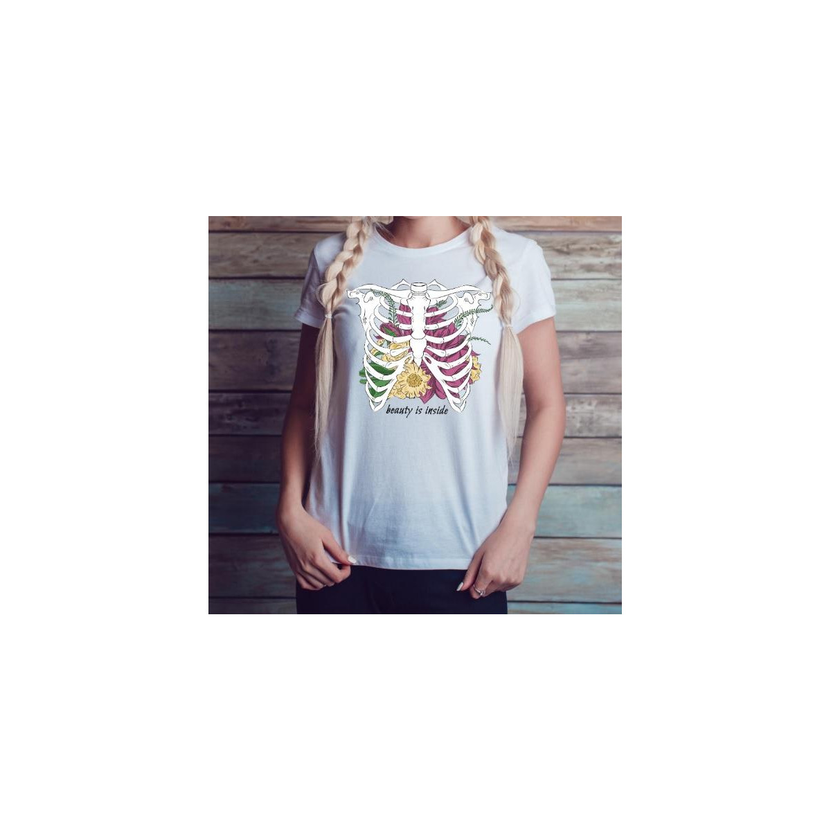 T-shirt lady slim DTG the real boss