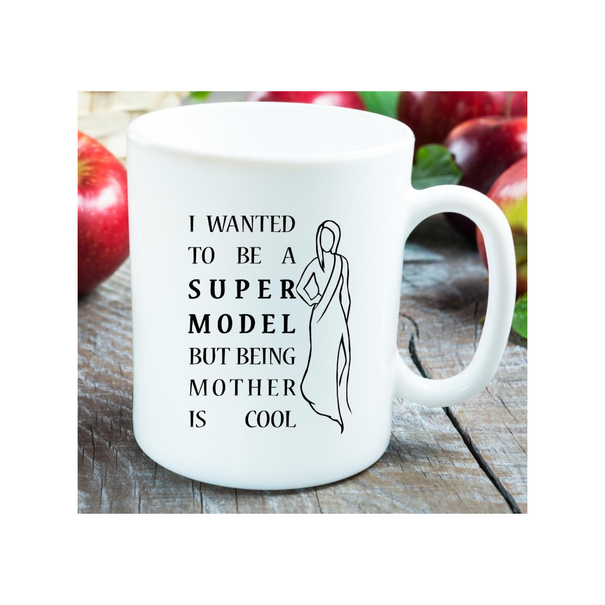 Kubek z nadrukiem I wanted to be a super model