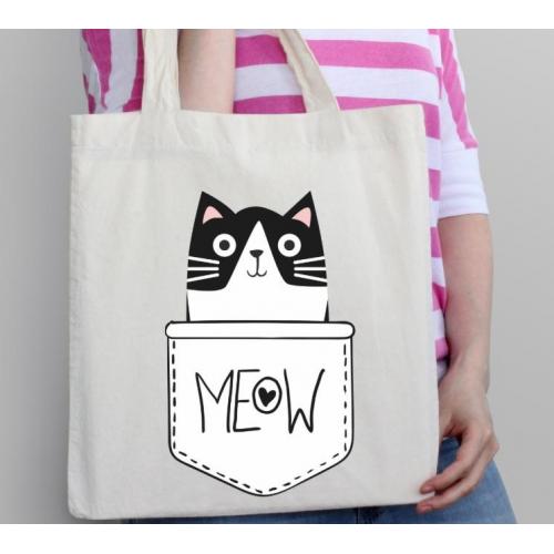 Torba bawełniana ecri oczy tygrysa