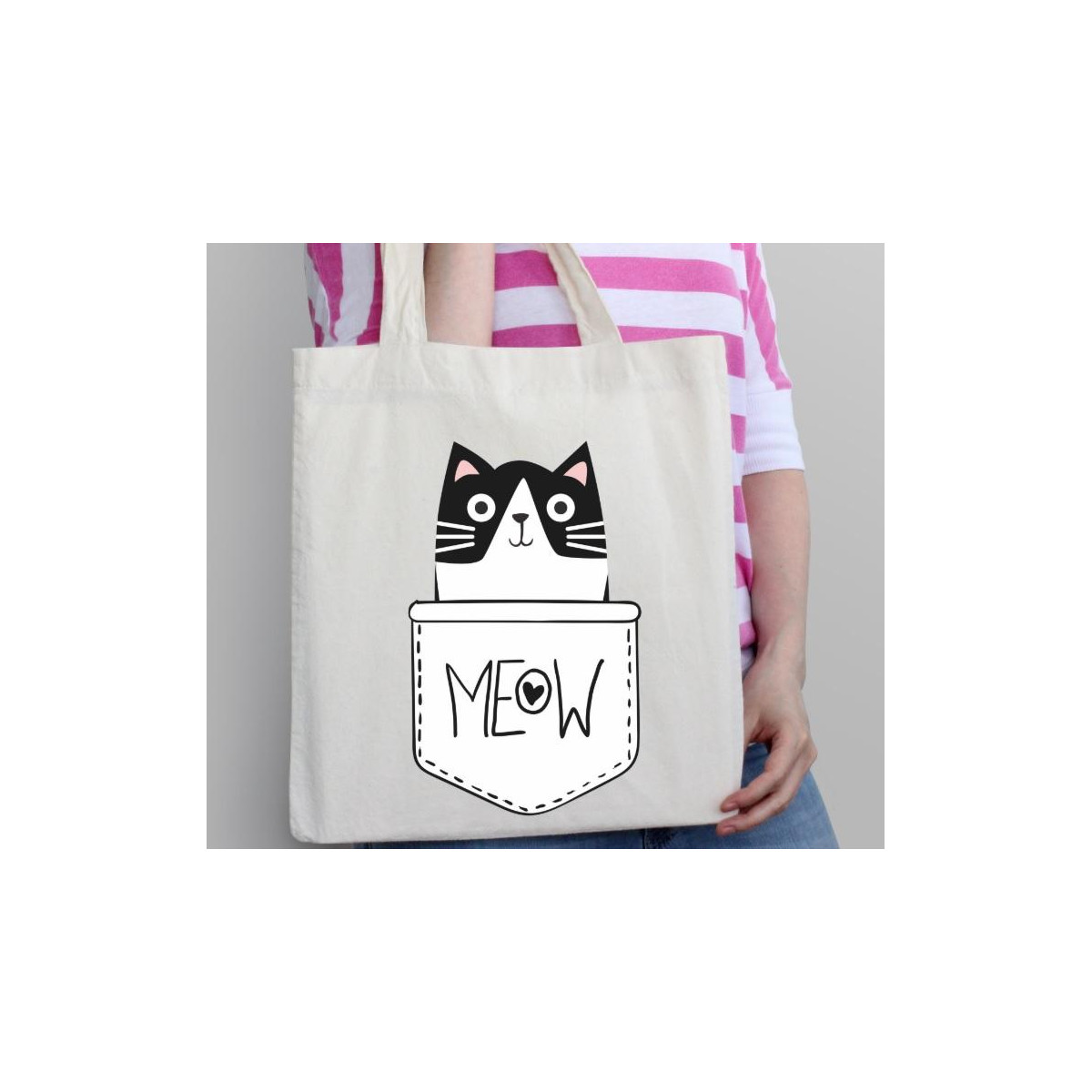 Torba bawełniana ecri oczy tygrysa