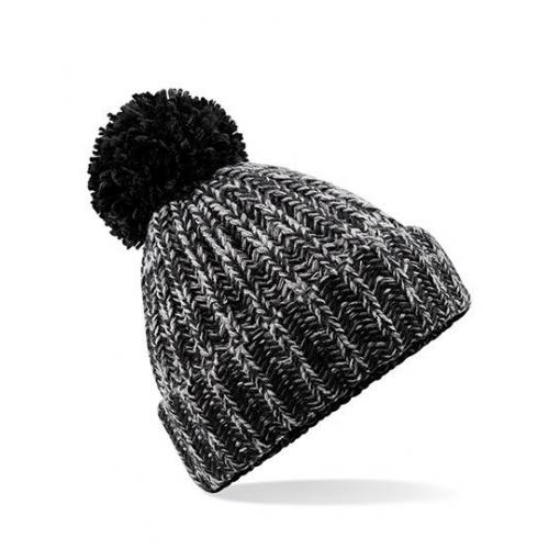 czapka pompon gruba retro blues