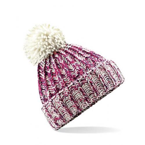 czapka pompon gruba black twist