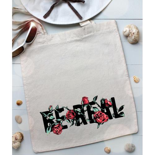 Torba bawełniana ecri king queen love