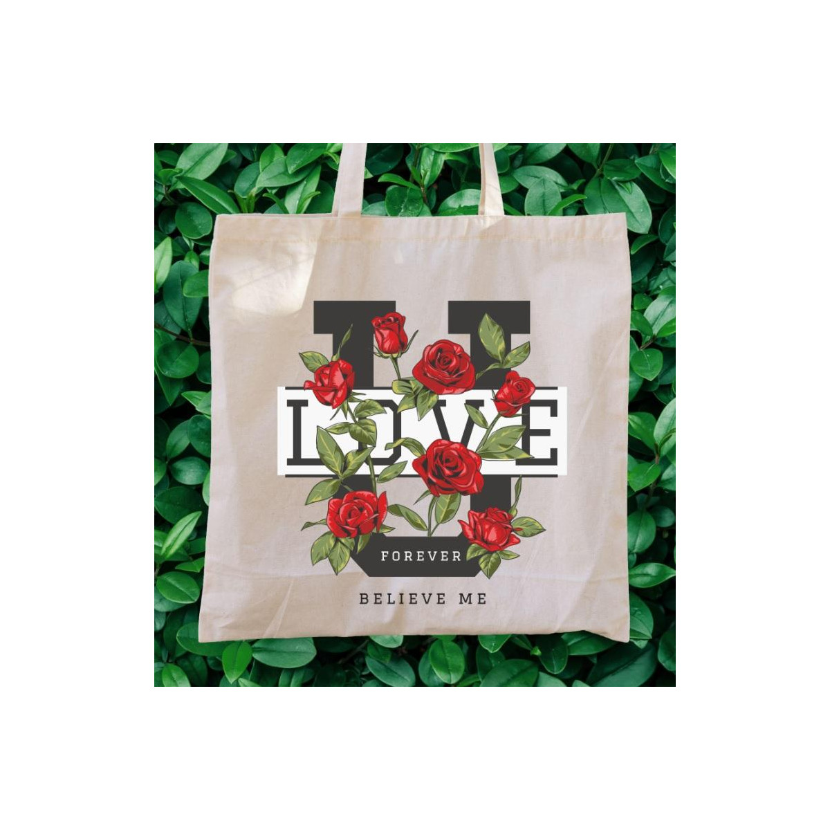 Torba bawełniana ecri king queen love