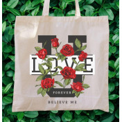 Torba bawełniana ecri king queen love