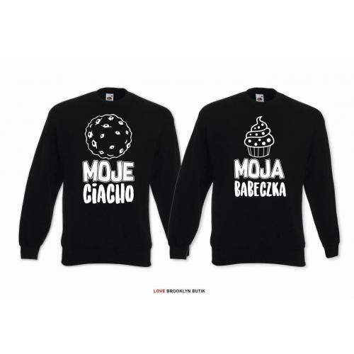 DLA PAR 2 SZT MOJA babeczka MOJA ciacho napis z przodu