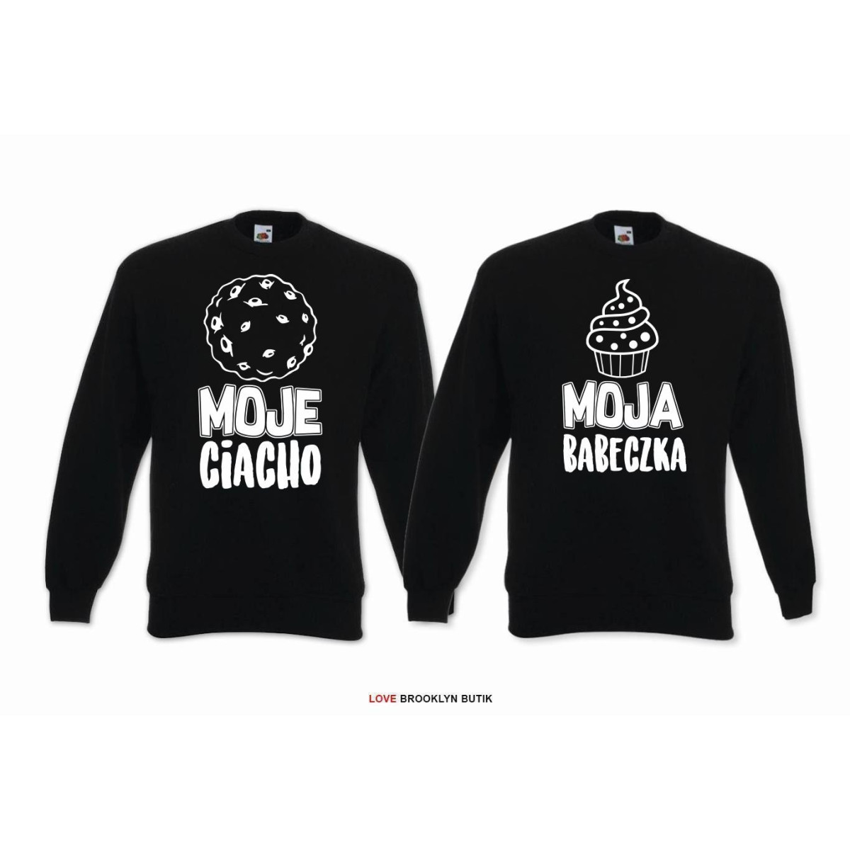 DLA PAR 2 SZT MOJA babeczka MOJA ciacho napis z przodu