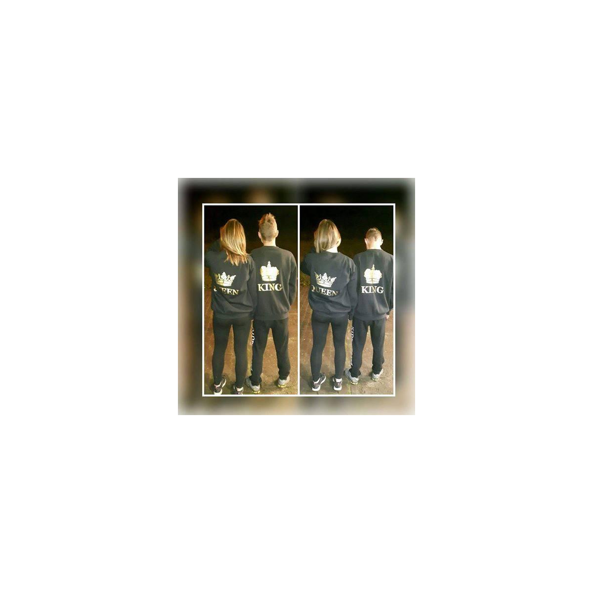 Bluza z kapturem DLA PAR 2 SZT QUEEN 01 & KING 01 GOLD