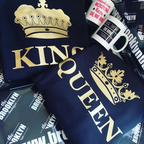 Bluza z kapturem DLA PAR 2 SZT QUEEN 01 & KING 01 GOLD