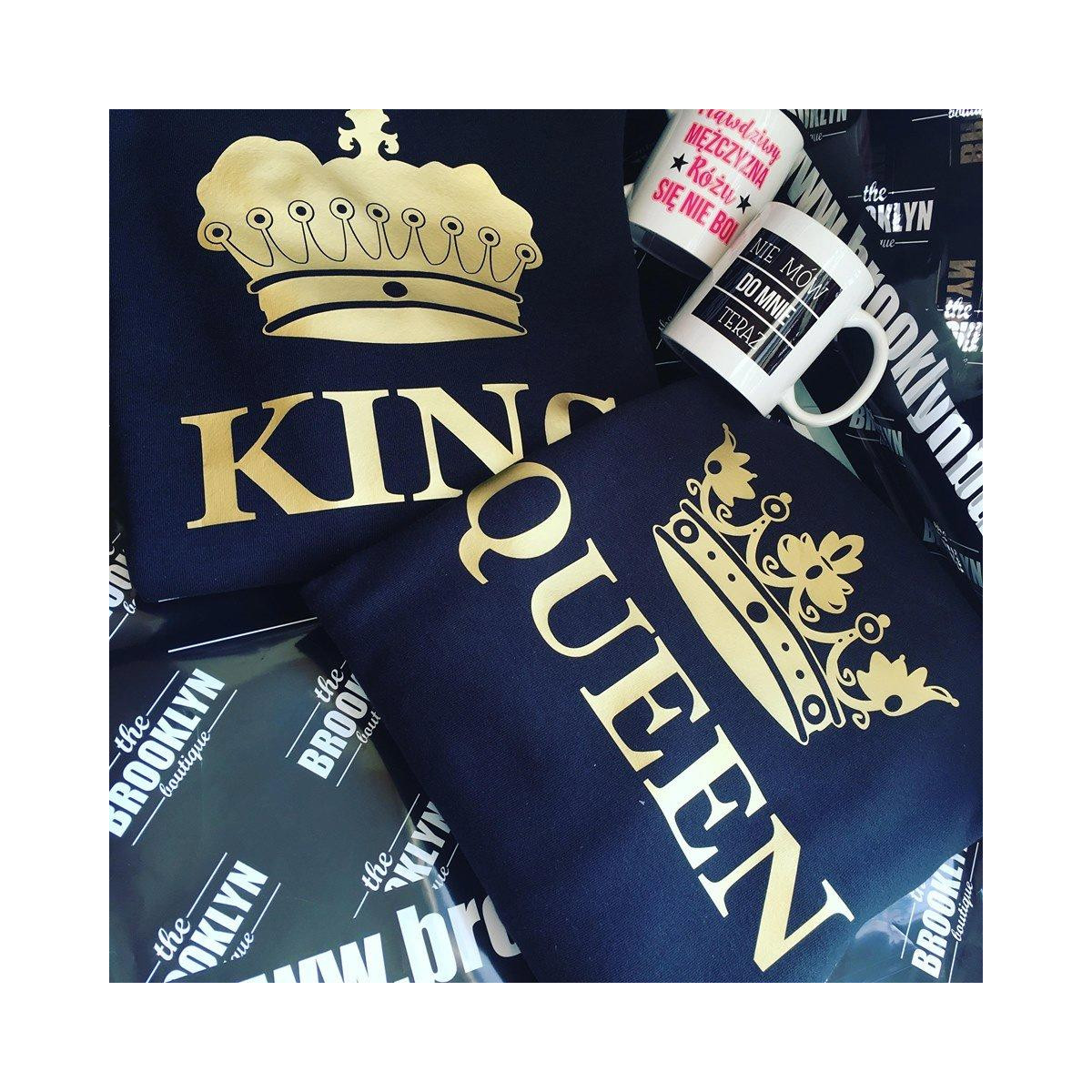 Bluza z kapturem DLA PAR 2 SZT QUEEN 01 & KING 01 GOLD