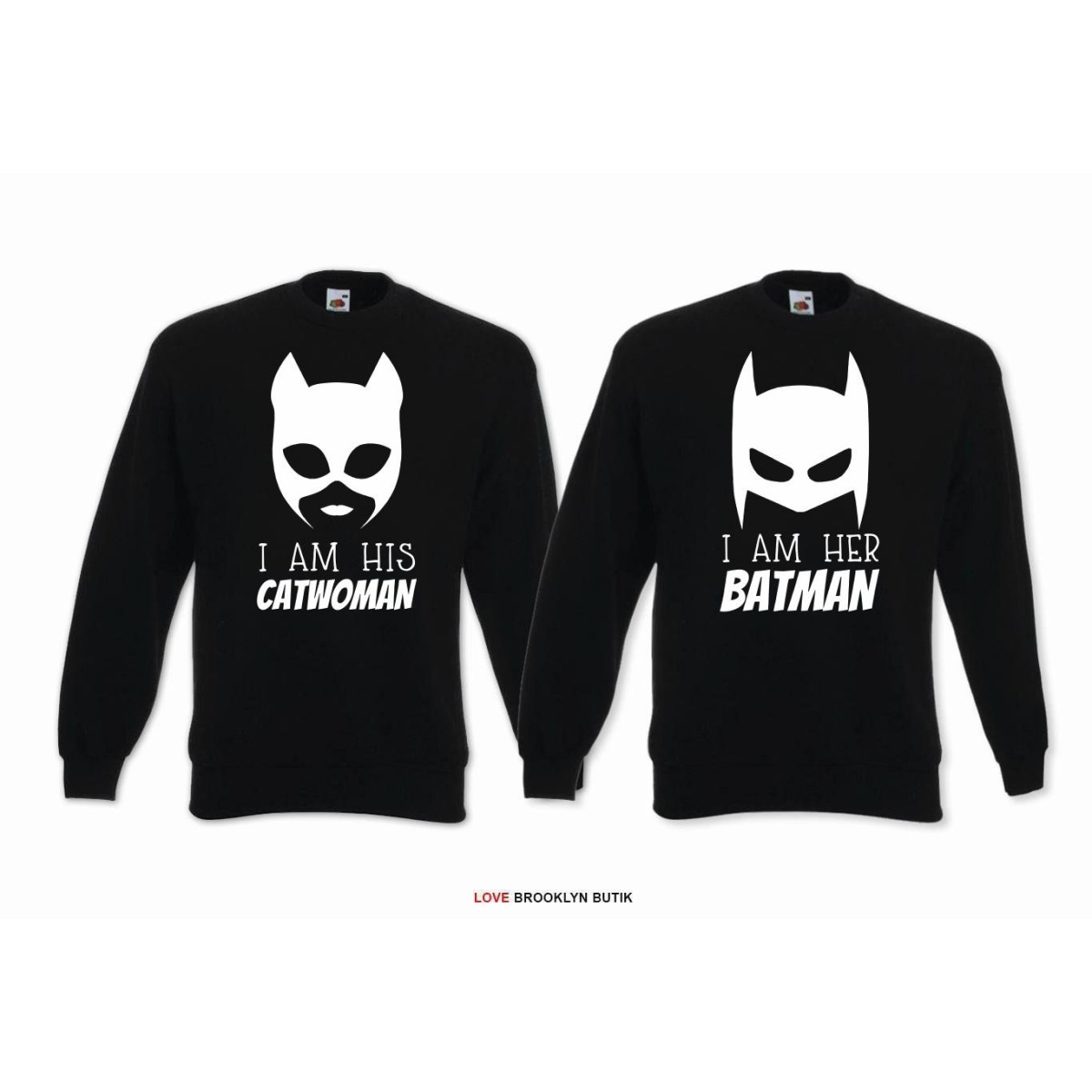 DLA PAR 2 SZT CATWOMAN & BATMAN napis z przodu