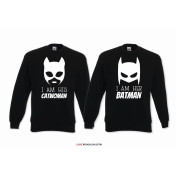 DLA PAR 2 SZT CATWOMAN & BATMAN napis z przodu