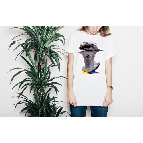 T-shirt lady slim DTG classical sculpture David