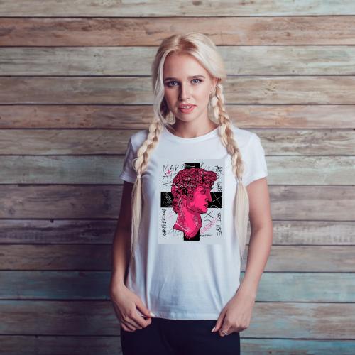 T-shirt lady slim DTG Weź nie pytaj Weź się przytul
