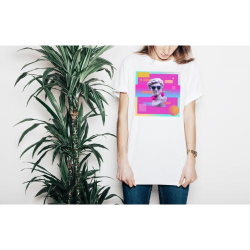 T-shirt lady slim DTG david Earphone