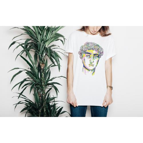 T-shirt lady slim DTG david Renewal
