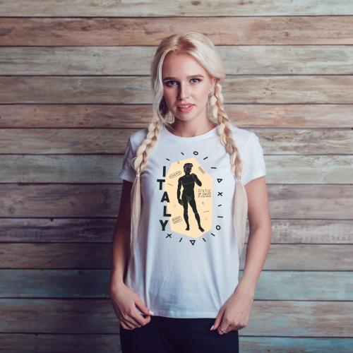 T-shirt lady slim DTG cactus
