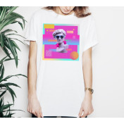 T-shirt lady slim DTG david Earphone
