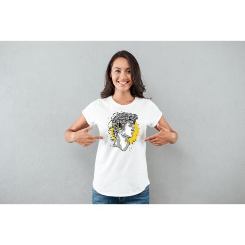 T-shirt lady slim DTG cactus