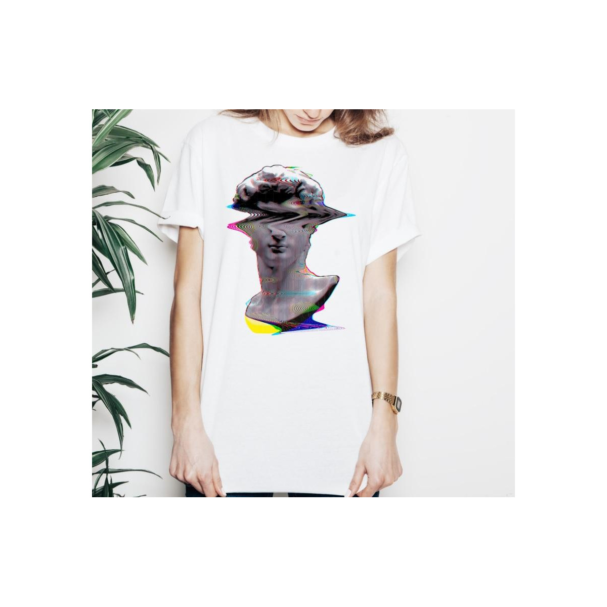T-shirt lady slim DTG classical sculpture David