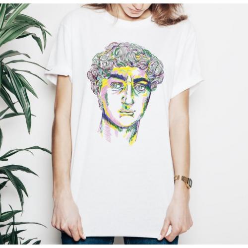 T-shirt lady slim DTG david Renewal