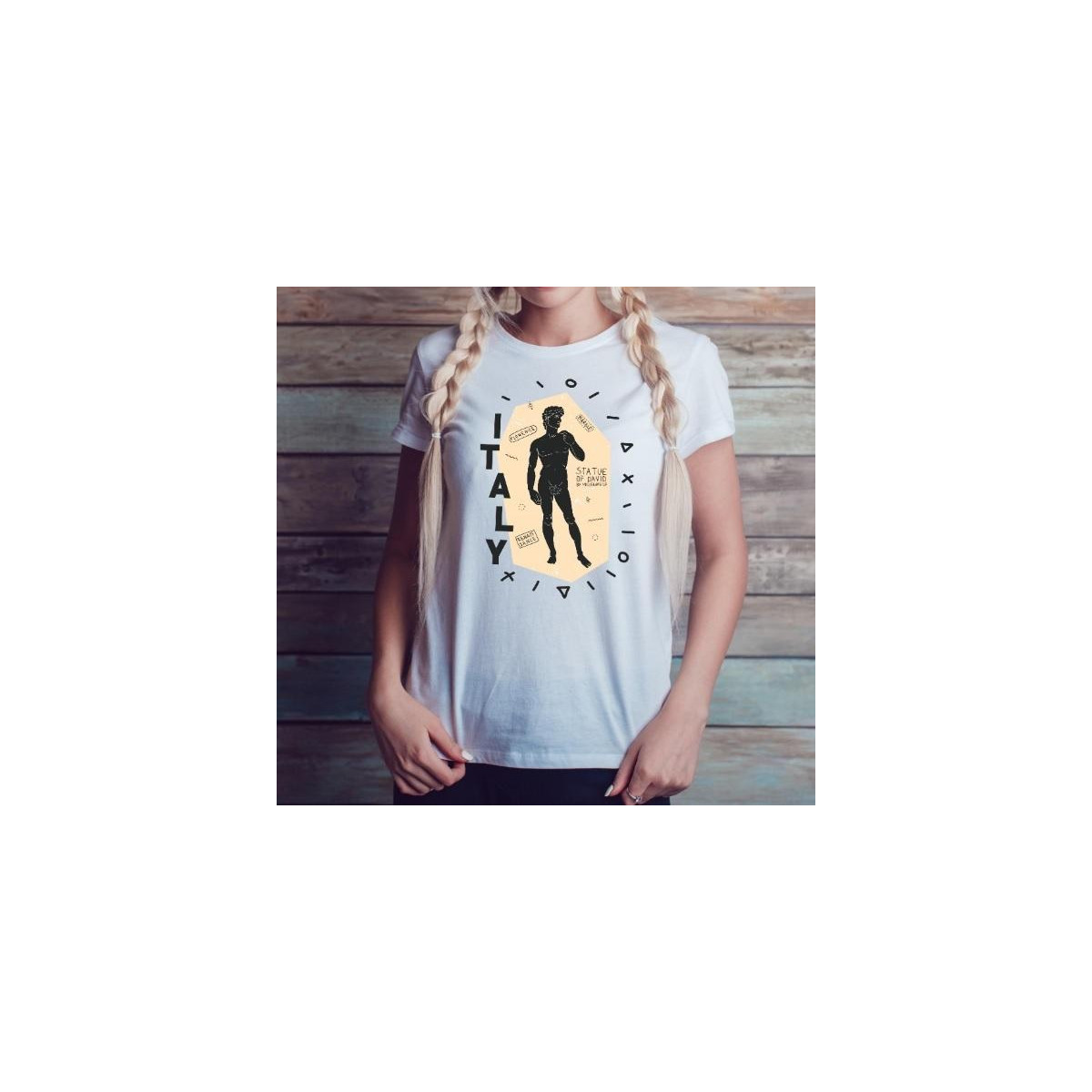 T-shirt lady slim DTG cactus