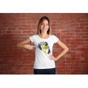 T-shirt lady slim DTG cactus