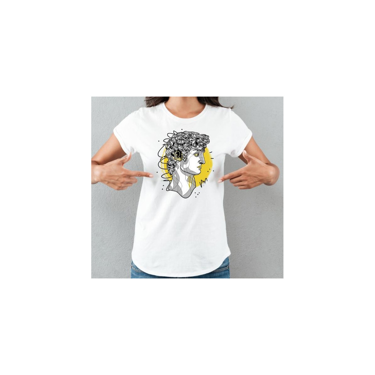 T-shirt lady slim DTG cactus