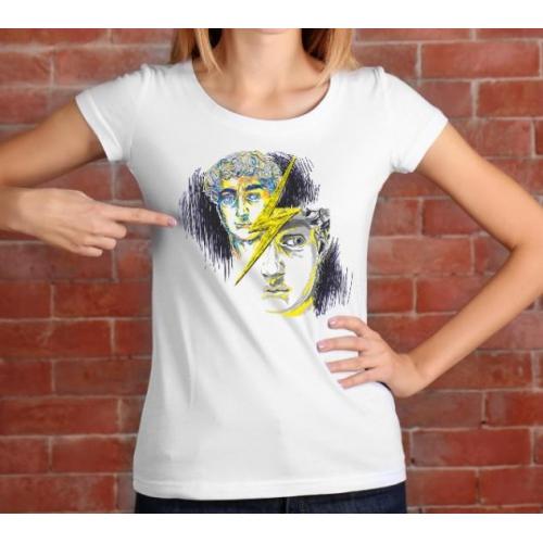 T-shirt lady slim DTG cactus