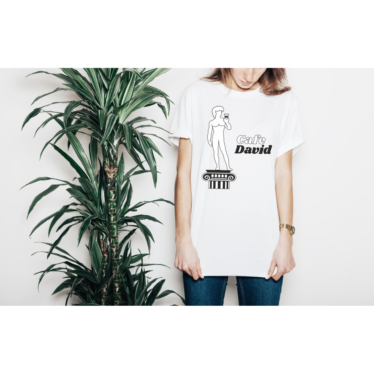 T-shirt lady slim DTG cactus